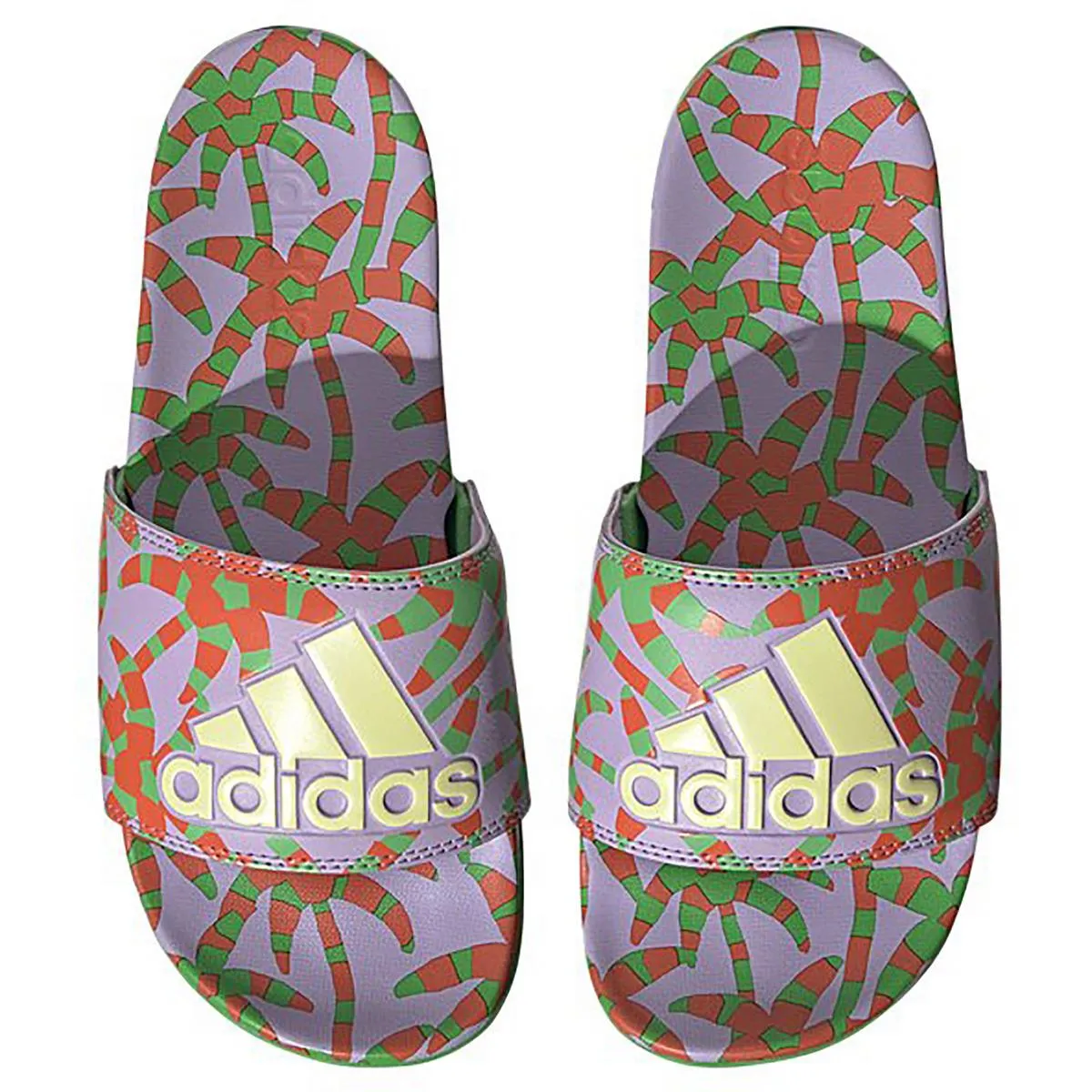 Adilette Comfort Womens Faux Leather Printed Pool Slides