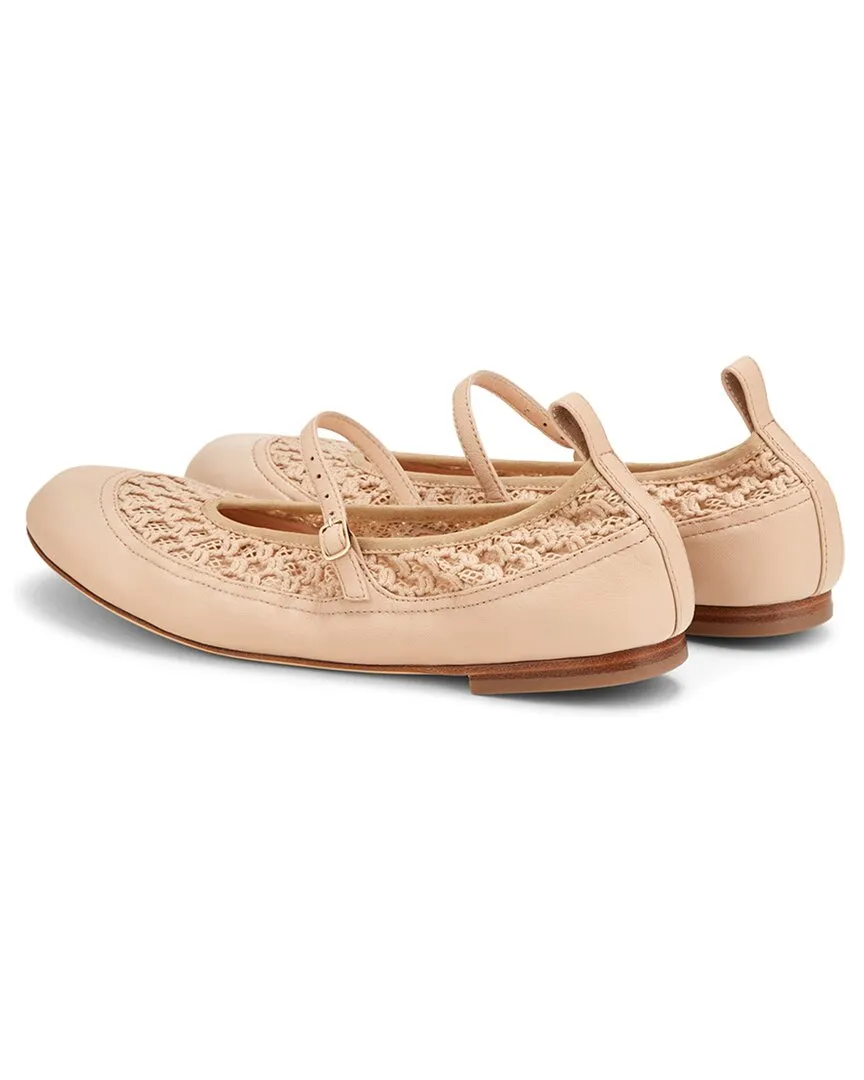 AGL Milly Plots Leather Ballet Flat