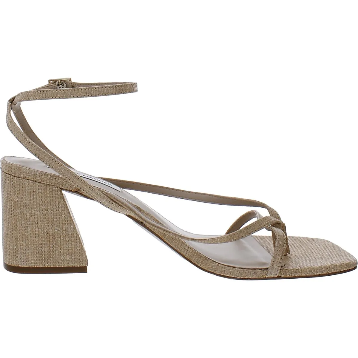 Alaina Womens Buckle Slingback Block Heel