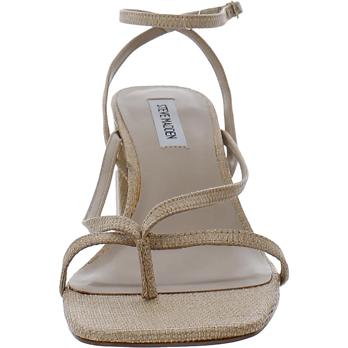 Alaina Womens Buckle Slingback Block Heel