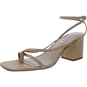 Alaina Womens Buckle Slingback Block Heel