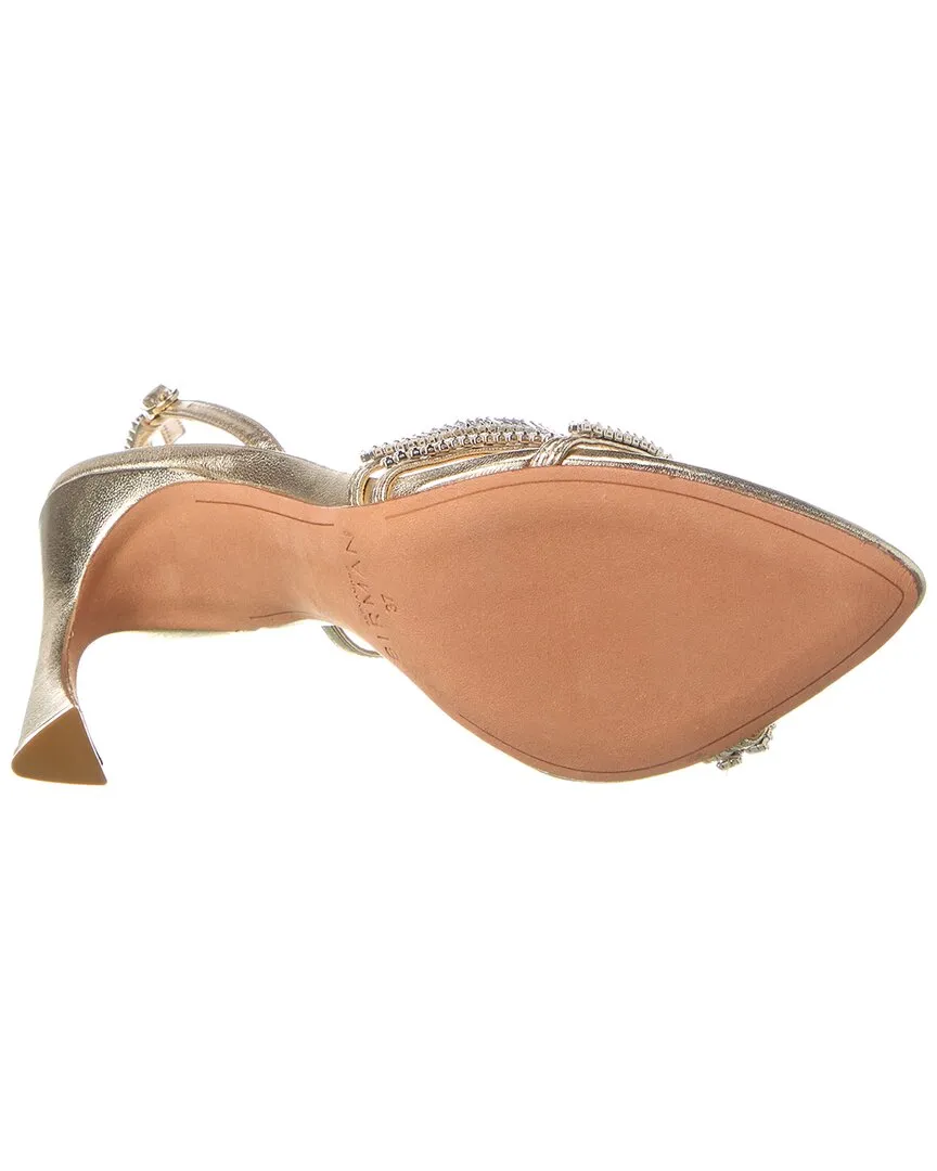 Alexandre Birman Alana Zircone 100 Leather Sandal Gold