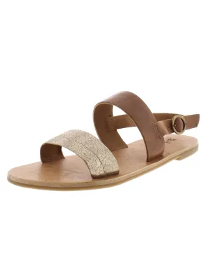 Ally 2 Womens Leather Slingback Flat Sandals
