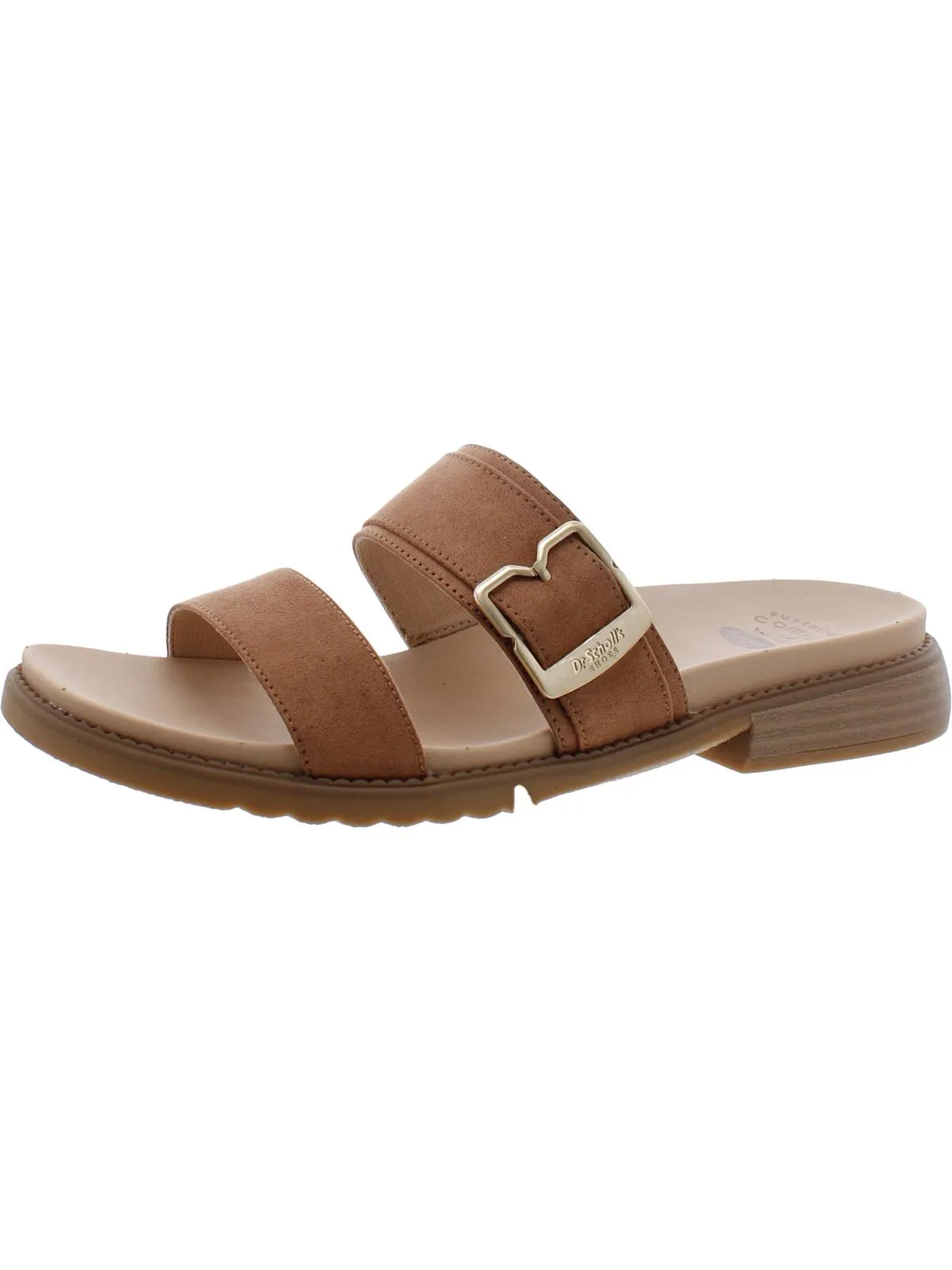 Alyssa Womens Faux Suede Slip On Slide Sandals