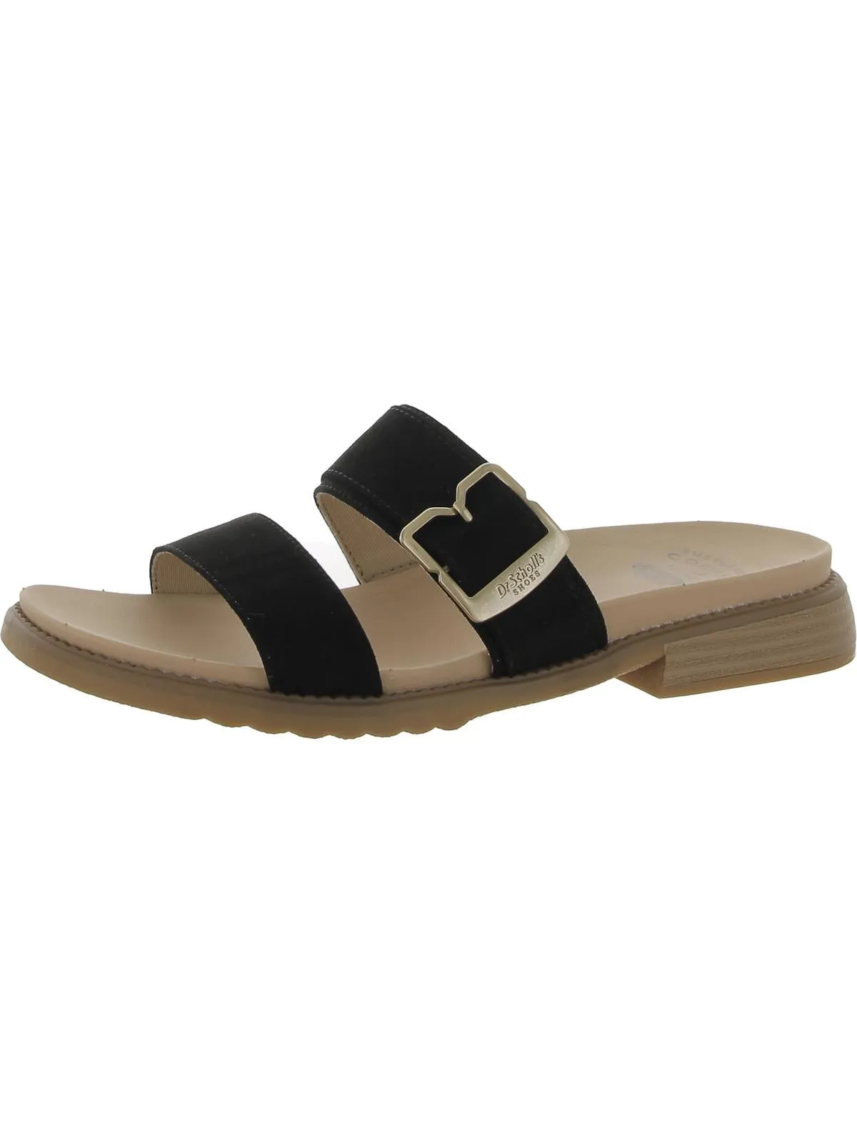 Alyssa Womens Faux Suede Slip On Slide Sandals