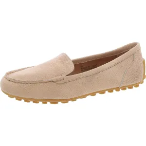 AMANI Womens Embossed Leather Moccasins
