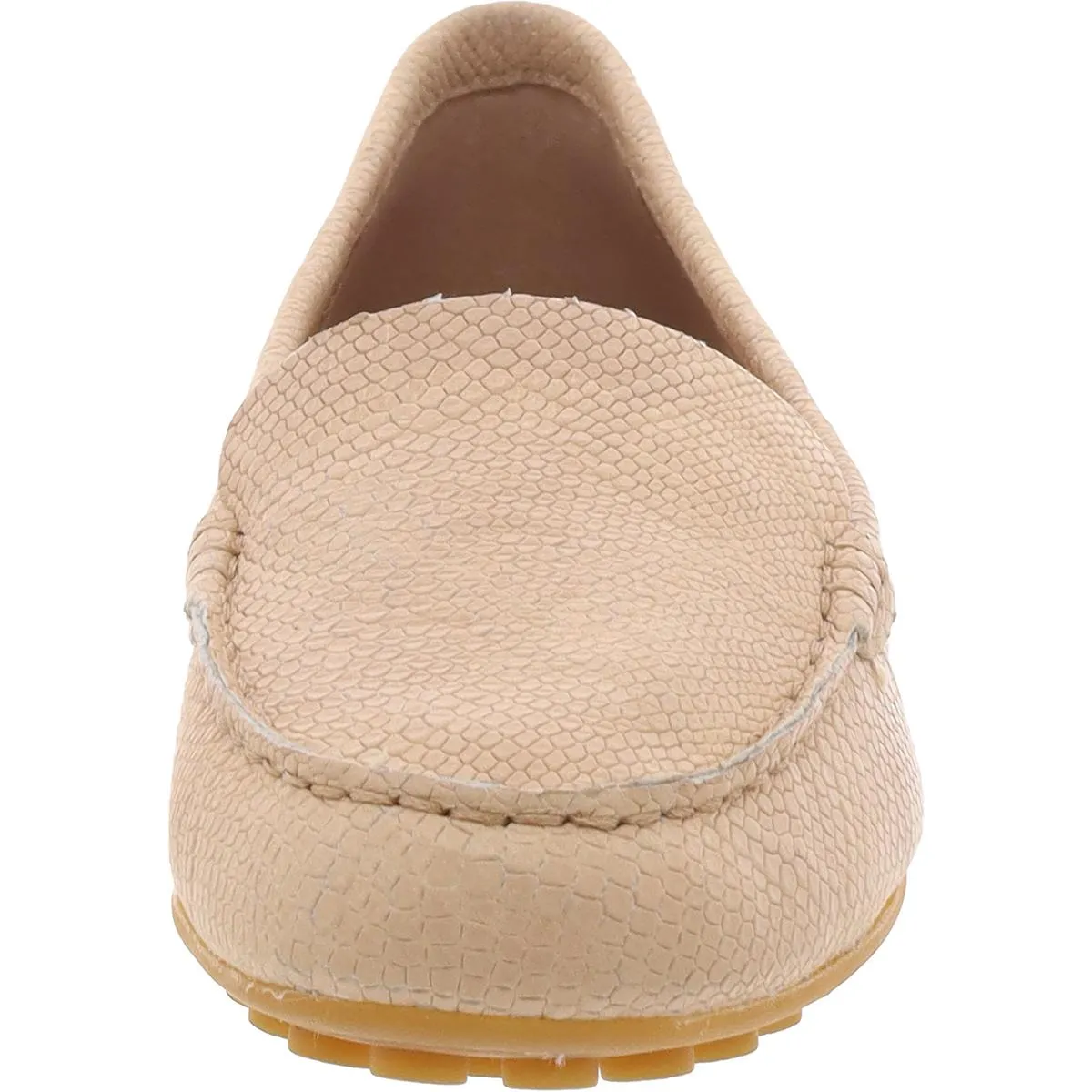 AMANI Womens Embossed Leather Moccasins