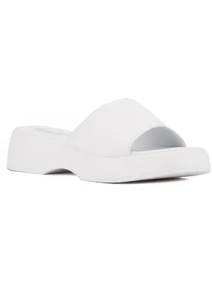 AMBITION Womens Faux Leather Open tor Platform Sandals