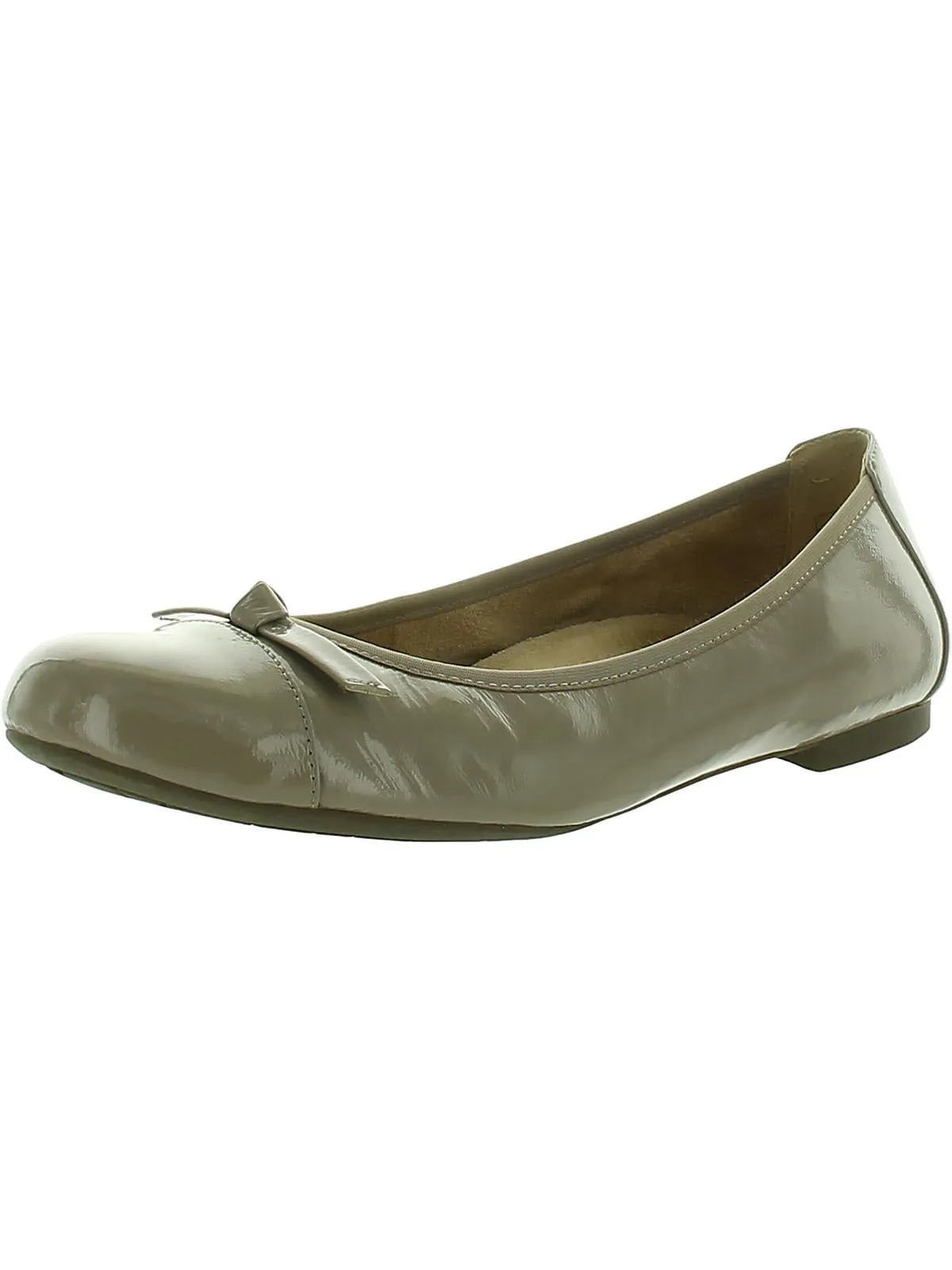 Amorie Womens Leather Slip On Ballet Flats
