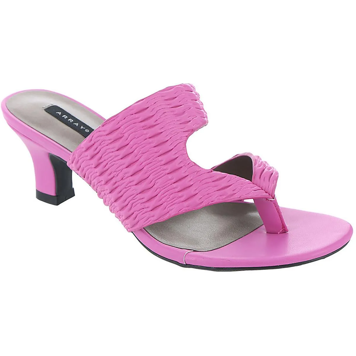 Arden 2 Womens Faux Leather Slip On Wedge Sandals