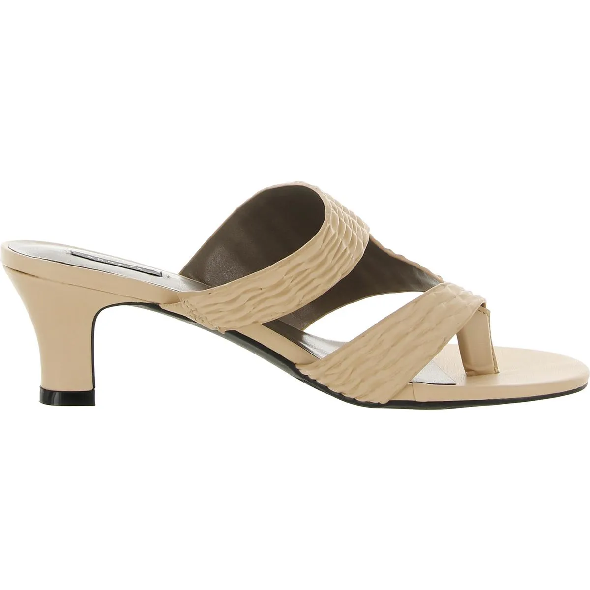 Arden 2 Womens Faux Leather Slip On Wedge Sandals