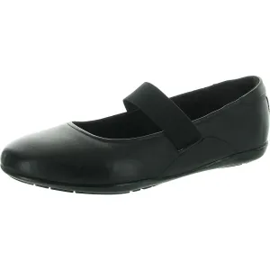 Aver 2 Womens Padded Insole Leather Ballet Flats