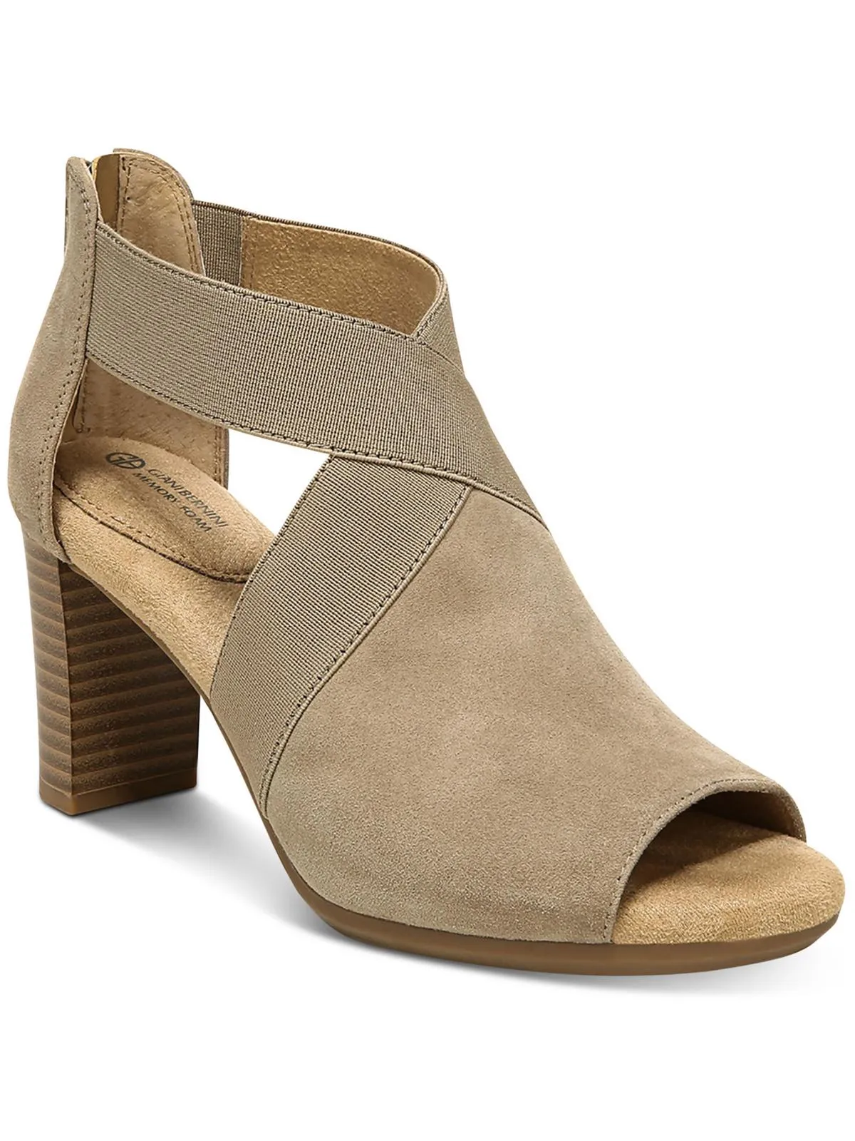 Averiel Womens Leather Open Toe Pumps