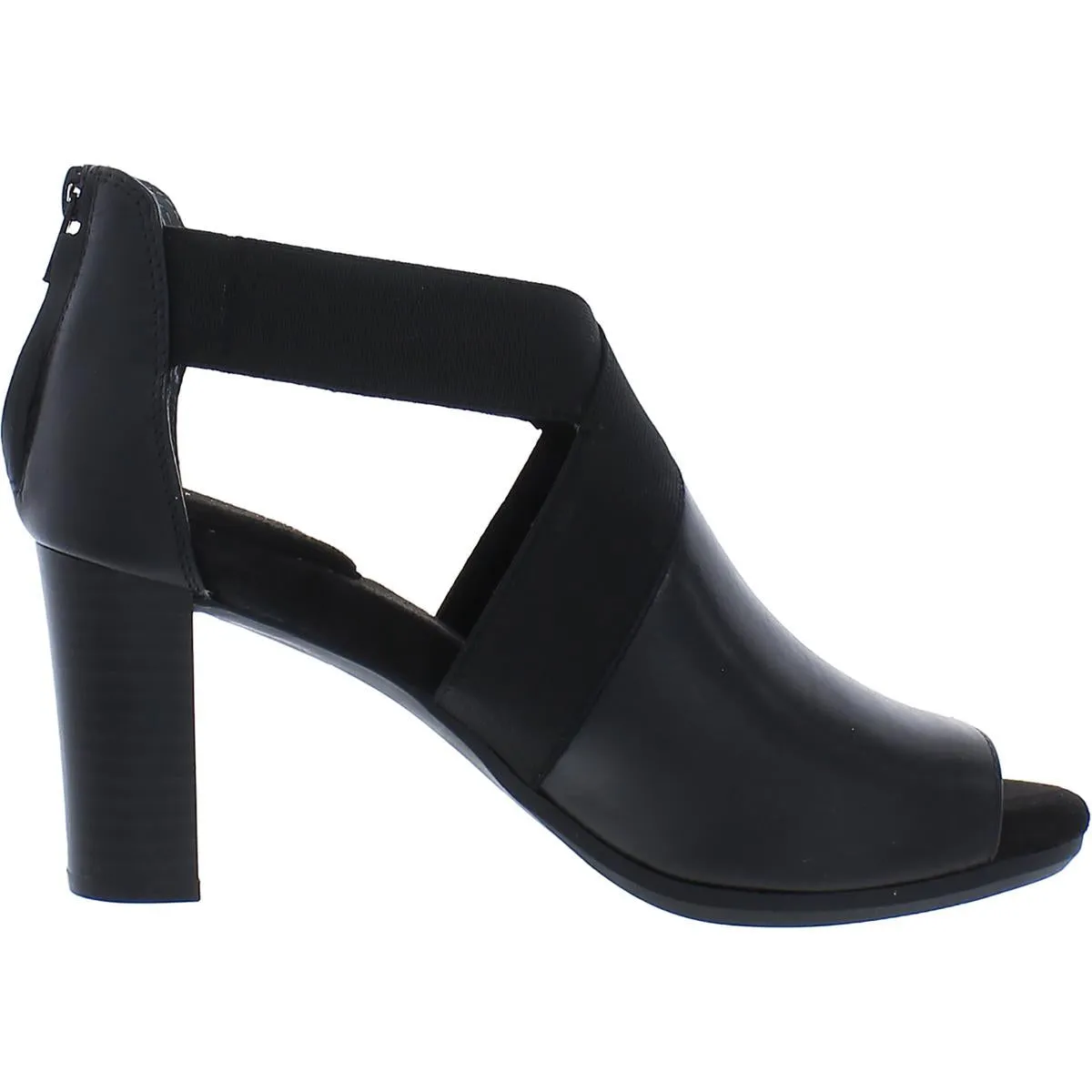 Averiel Womens Leather Open Toe Pumps