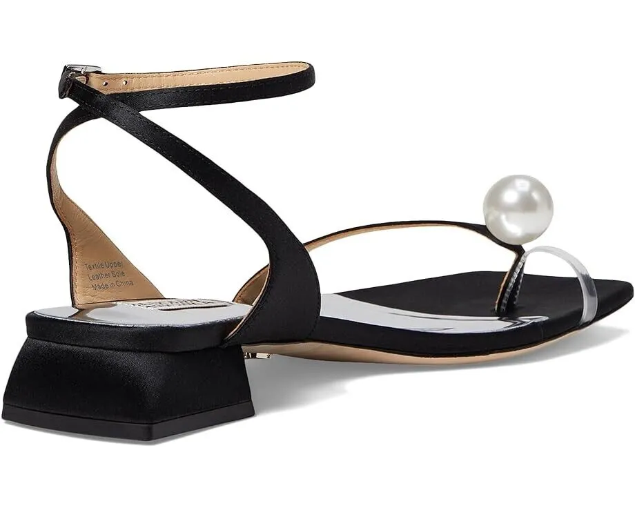 Badgley Mischka Lola MP7216 Sandal Womens 9 Black Block Heel Ankle Strap ZPO1360