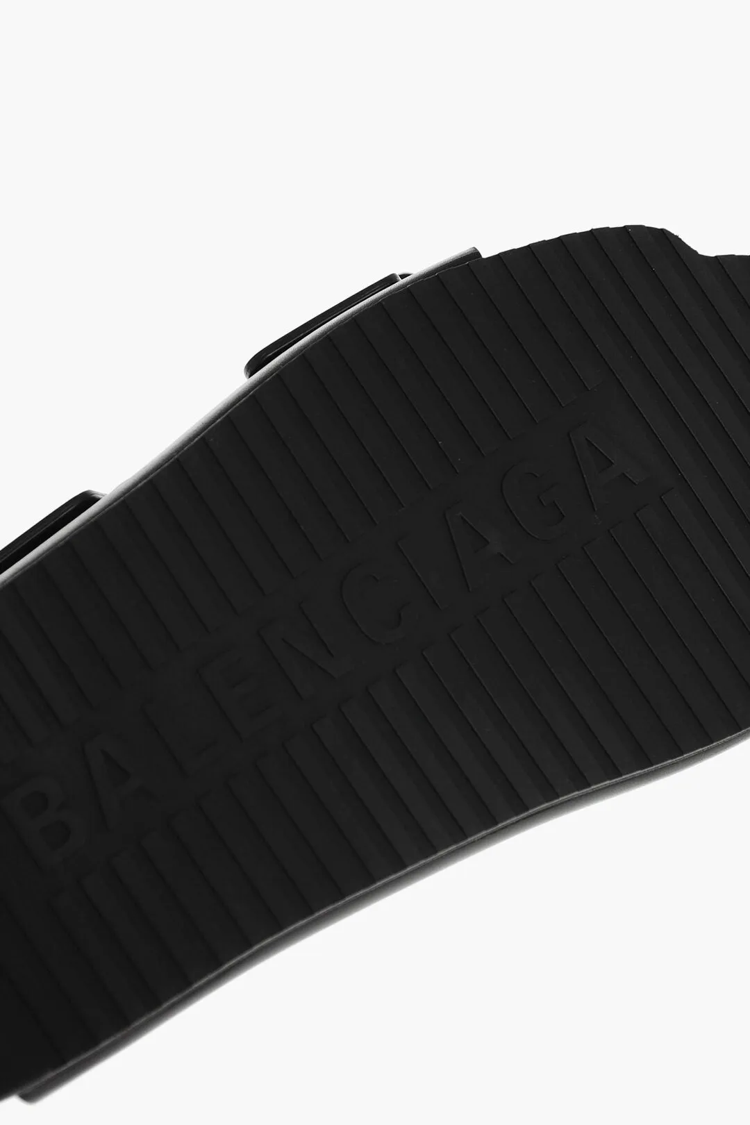Balenciaga Leather Sunday Sliders With Double Buckle