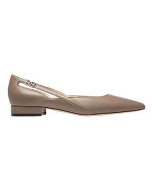 Bally Elsa 6300281 Women's Canapa Flat Leather Ballerina
