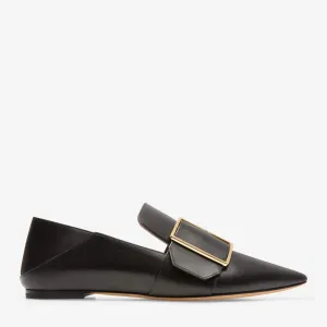Bally Hamelia Women's 6223322 Black Calf Leather Flat Pumps