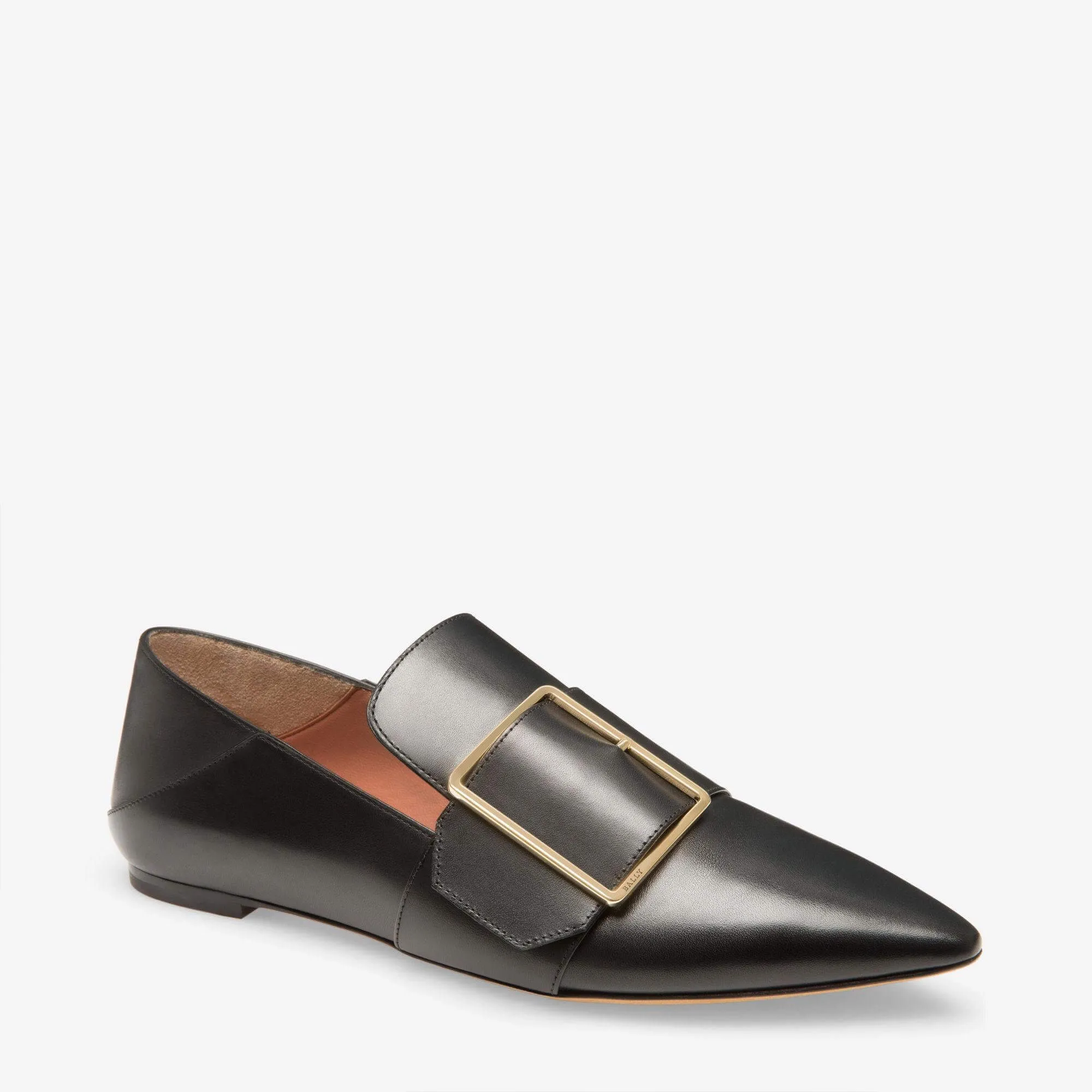 Bally Hamelia Women's 6223322 Black Calf Leather Flat Pumps