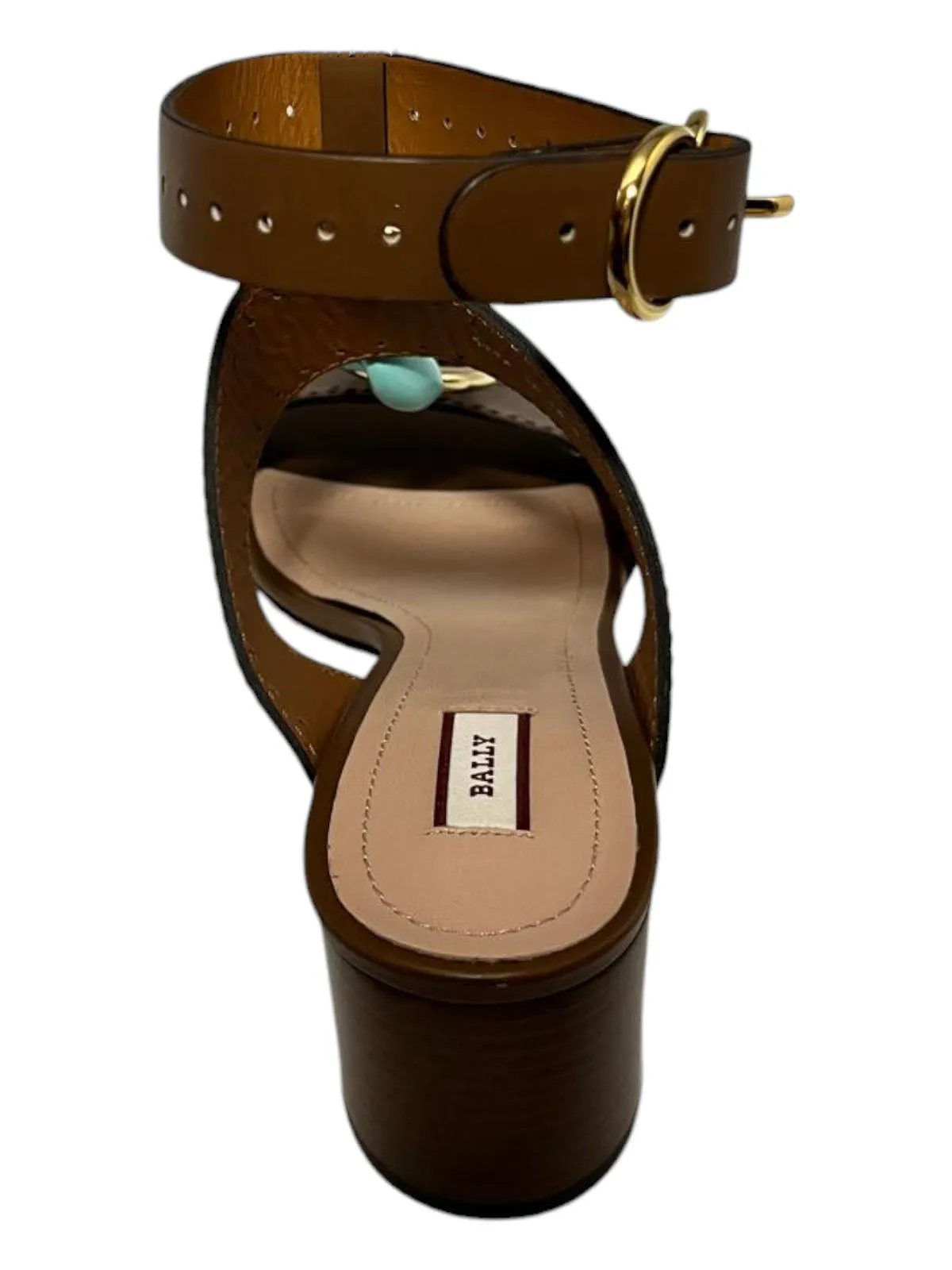 Bally Otta 6225837 Ladies Ring-embellished Perforated Leather Sandals