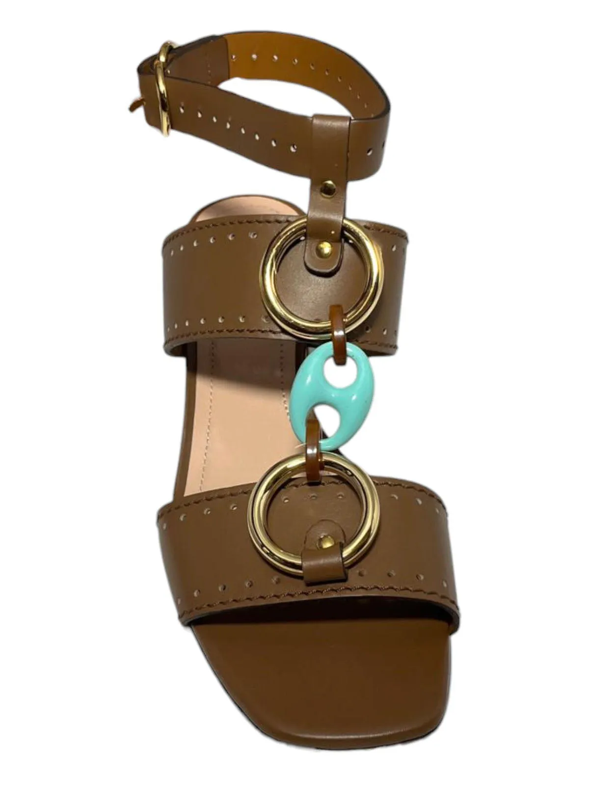 Bally Otta 6225837 Ladies Ring-embellished Perforated Leather Sandals