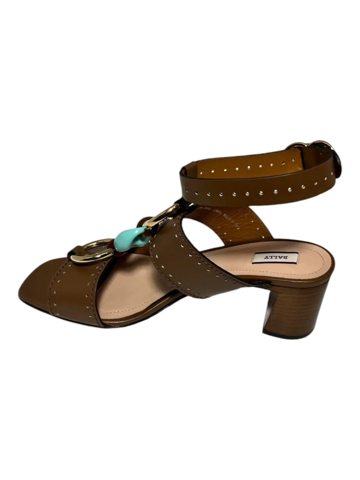 Bally Otta 6225837 Ladies Ring-embellished Perforated Leather Sandals