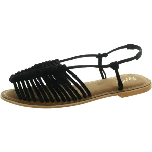 Beach Is Better Womens Strappy Suede Slingback Sandals