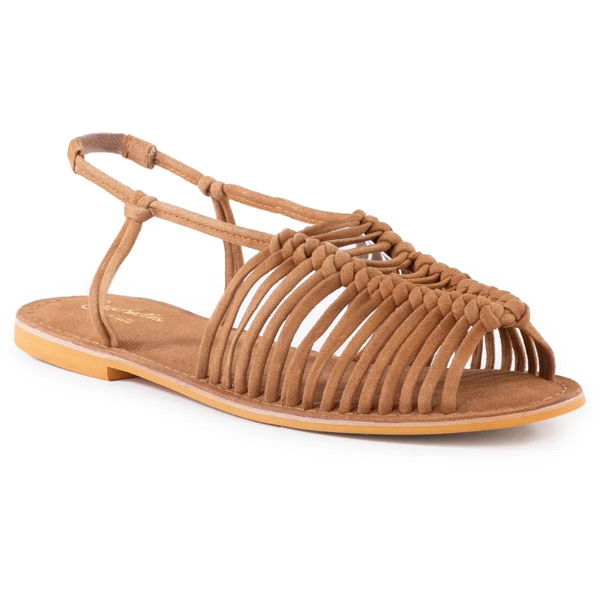 Beach Is Better Womens Strappy Suede Slingback Sandals