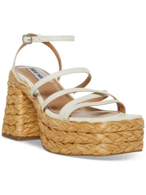 Belise Womens Leather Strappy Platform Sandals