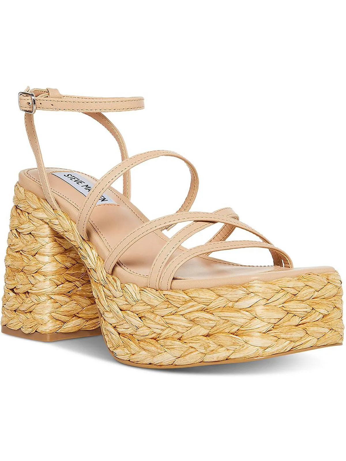 Belise Womens Leather Strappy Platform Sandals