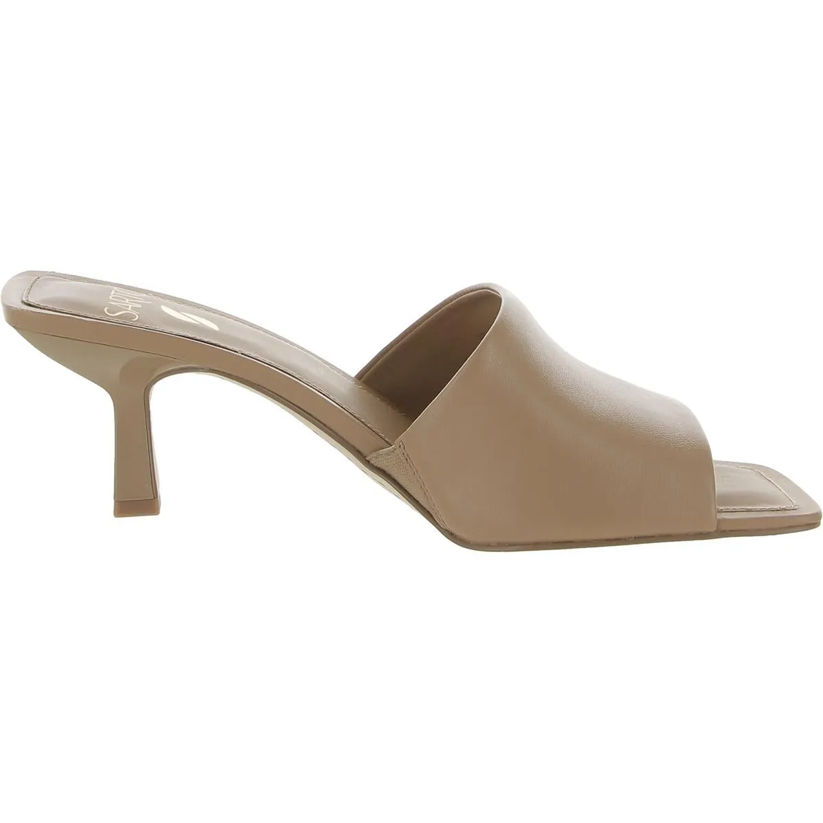 Betty  Womens Leather Square Toe Heels