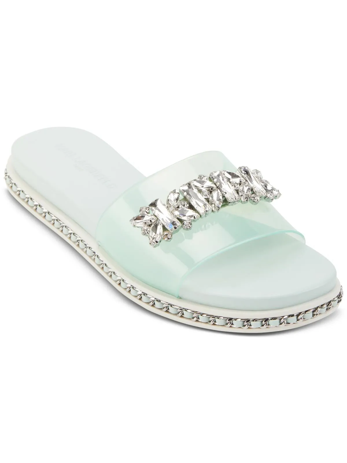 Bijou Womens Flats Embellished Flip-Flops