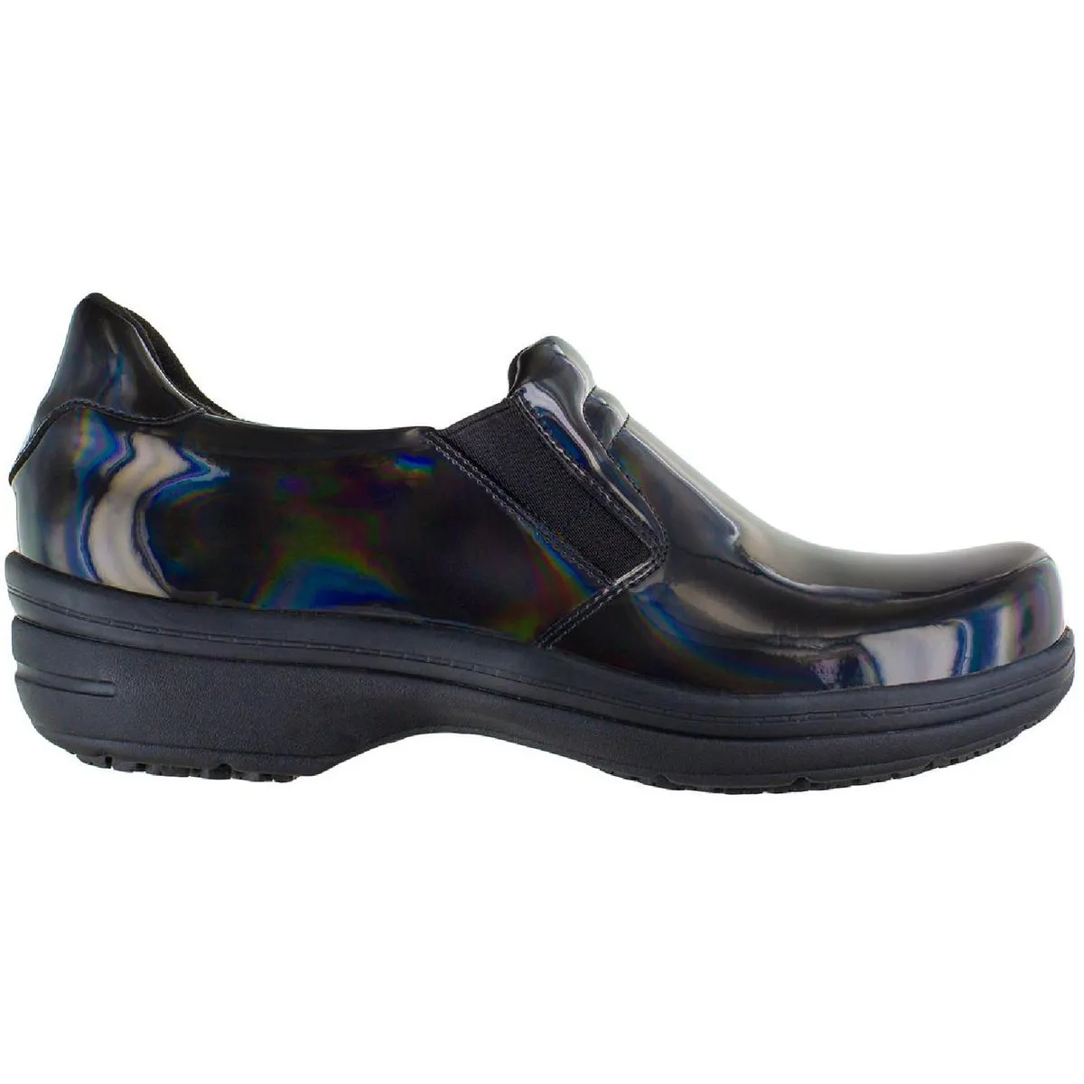 Bind Womens Patent Leather Slip On Clogs