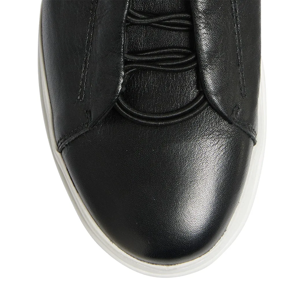 Bison Sneaker in Black Leather
