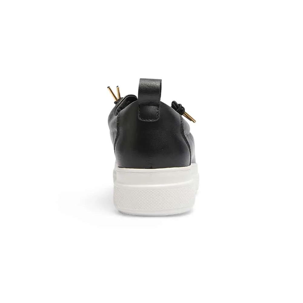 Bison Sneaker in Black Leather