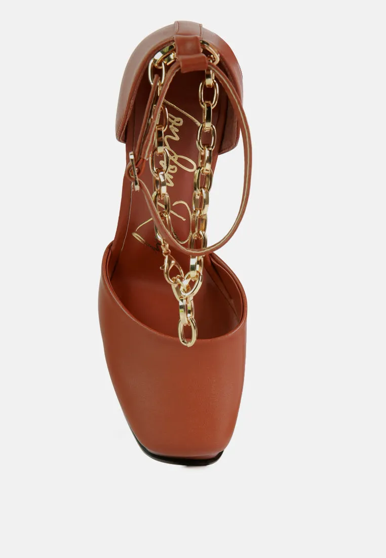 blackpearl faux leather high heeled platform sandals