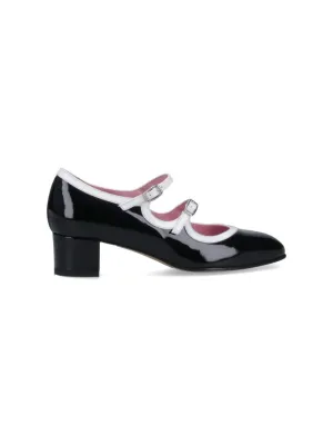Bleuet" Mary Jane Pumps  Black