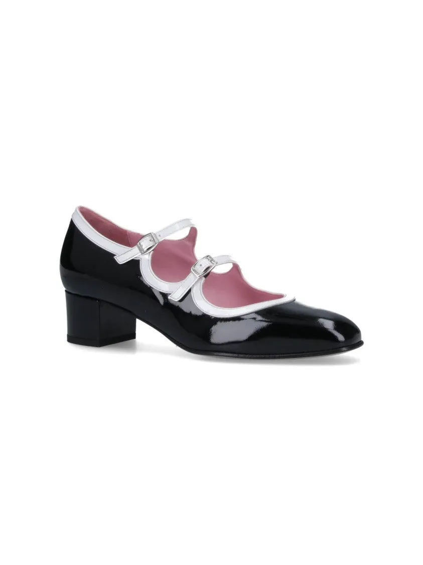 Bleuet" Mary Jane Pumps  Black