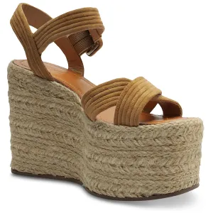 Blisse  Womens Open Toe Wedge Platform Sandals