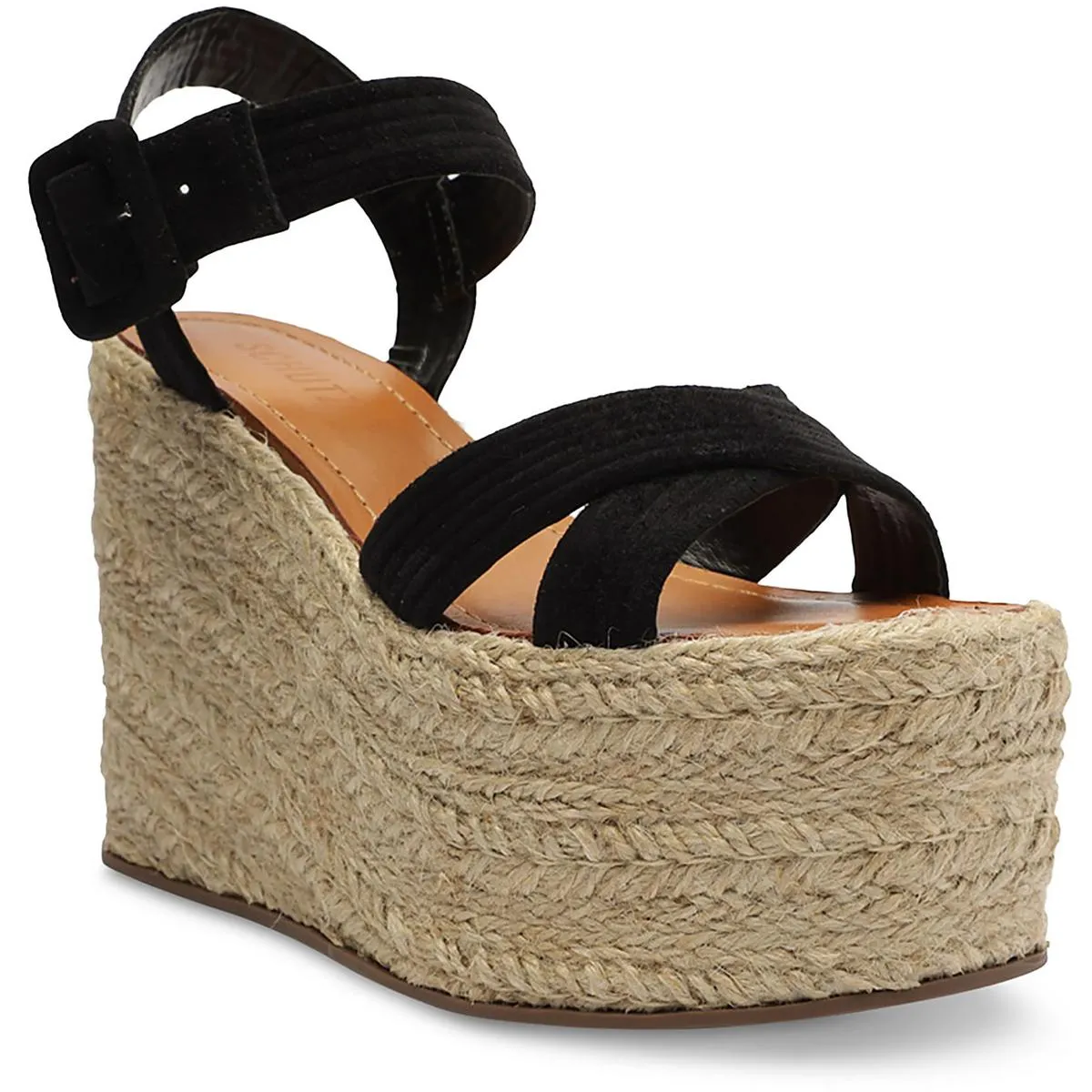 Blisse  Womens Open Toe Wedge Platform Sandals