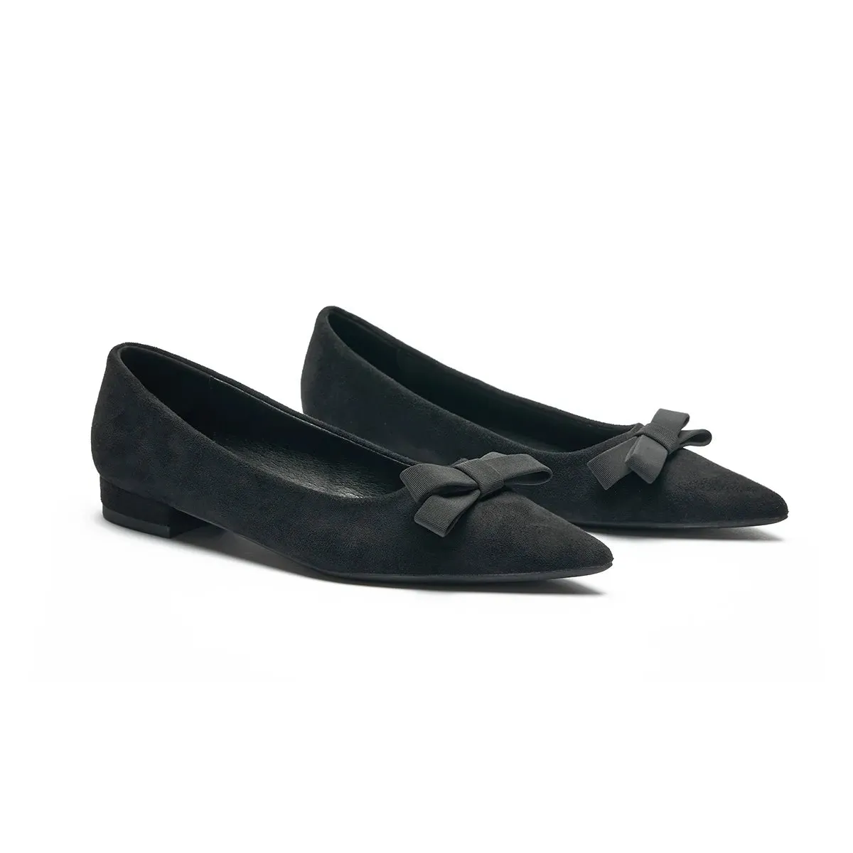 Bowknot Suede Flats (Aida)