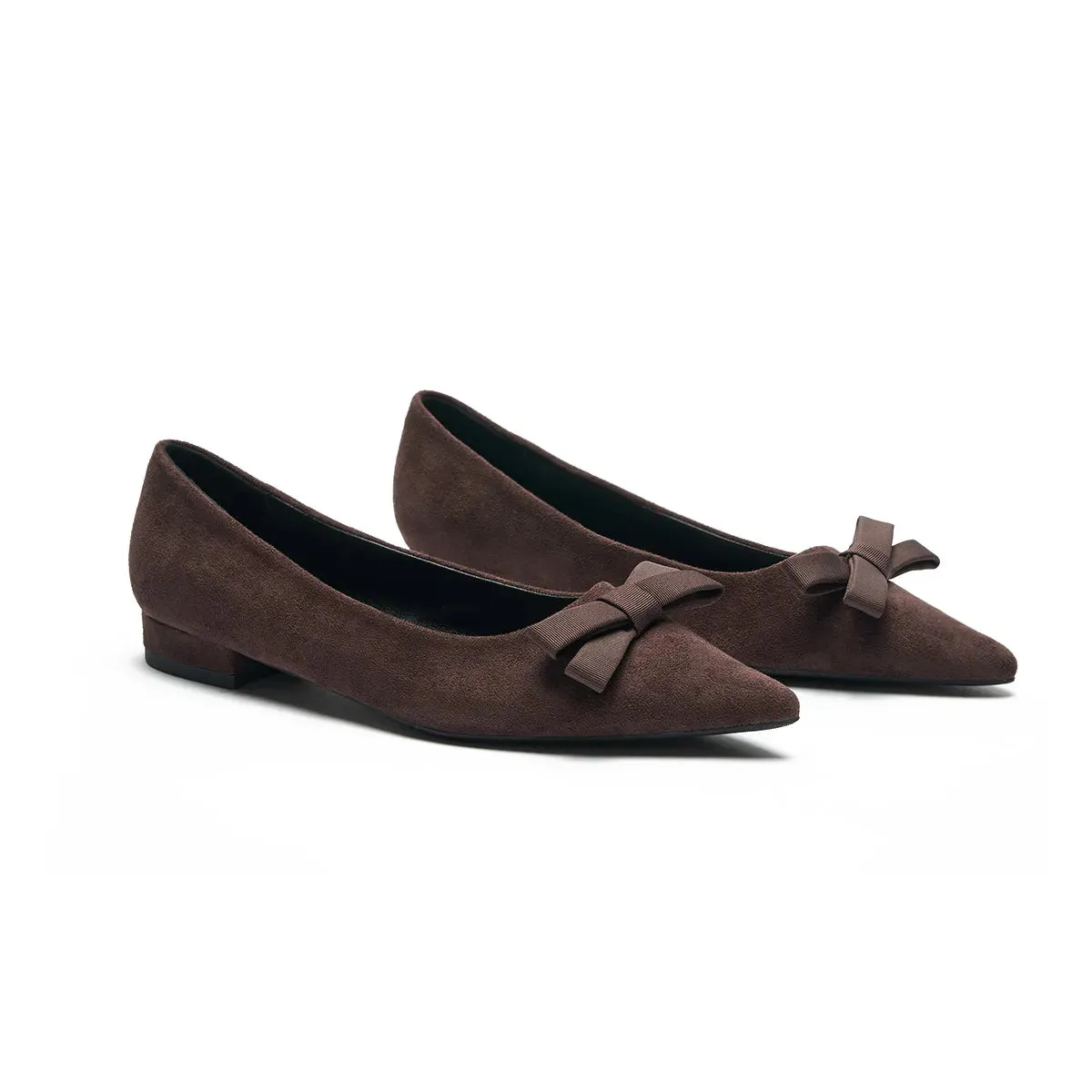 Bowknot Suede Flats (Aida)