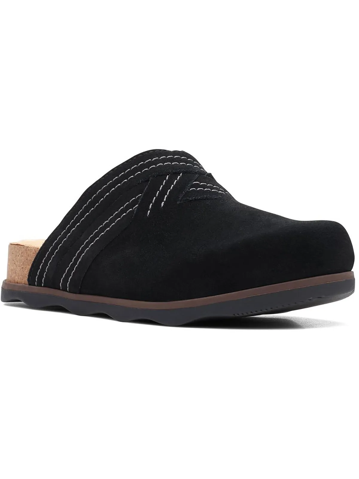 Brynn Glide Womens Suede Cork Mule Sandals