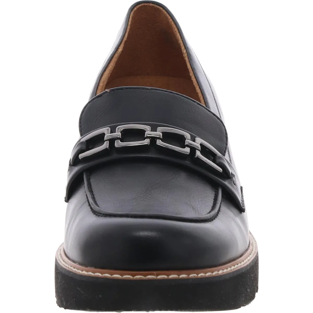 CABANA Womens Block Heel Man Made Loafer Heels