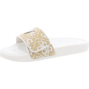Callena Womens Printed Embellished Slide Sandals