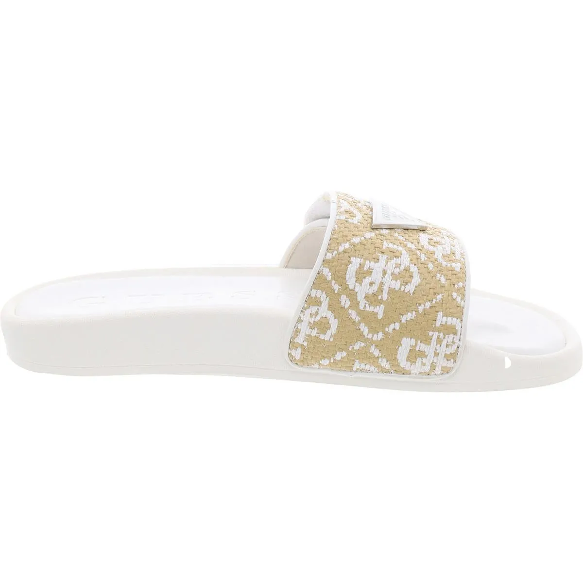Callena Womens Printed Embellished Slide Sandals