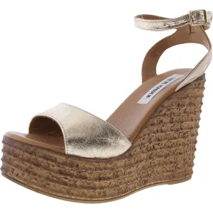 Camden Womens Textured Leather Wedge Sandals