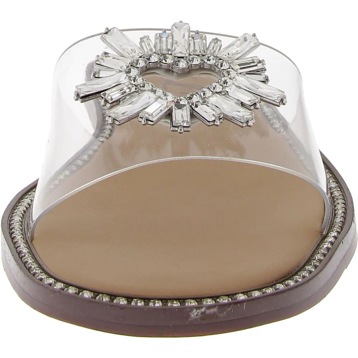 Caprie Womens Embellished Manmade Slide Sandals