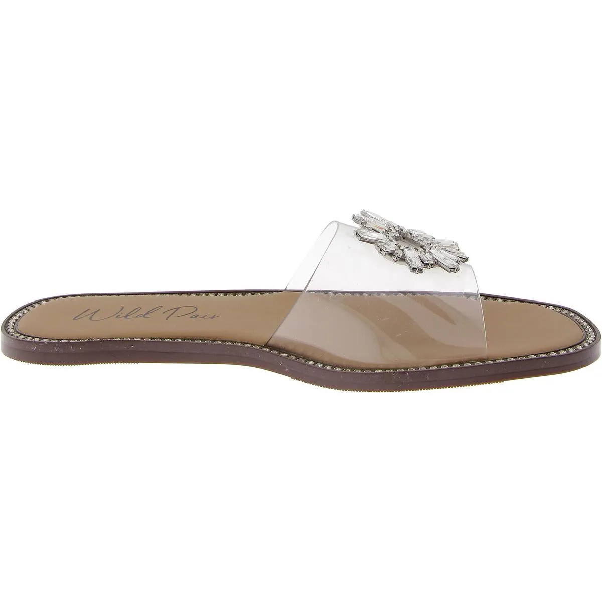 Caprie Womens Embellished Manmade Slide Sandals