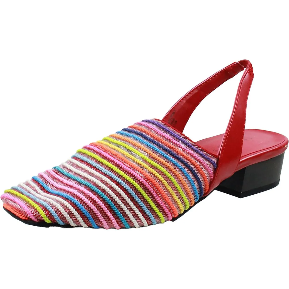 Carlton Womens Crochet Stacked Heel Slingback Sandals